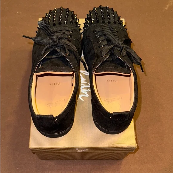Christian Louboutin Black Spiked Sneakers - Picture 7 of 7